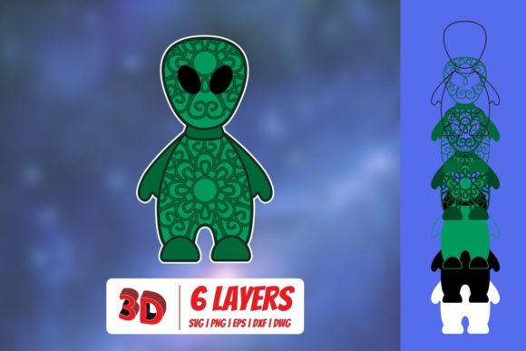 3D Alien SVG Shapes for Bold Branding and Eye-Catching Visuals