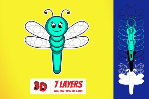 3D Dragonfly SVG: A Delicate Touch for Elegant Branding and Packaging