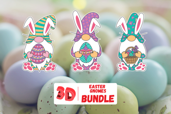 3D Easter Gnome SVG
