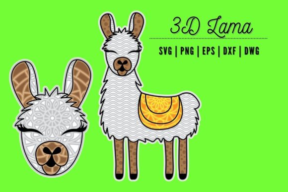 3D Lama SVG Bundle: Playful 3D Shapes for Branding and Packaging