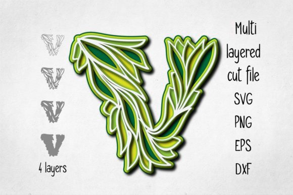 3D Layered Alphabet Letter V – A Designer’s Review for Real Client Projects
