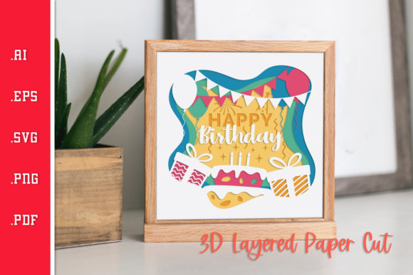Birthday Vibes: A 3D SVG Design for Celebratory Branding