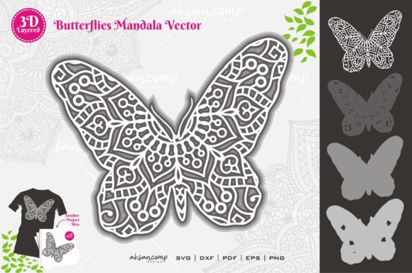 Butterflies 9 Mandala SVG 3D Layered Review