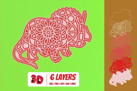 Dinosaurs 3 3D Layered SVG Cut File: A Playful 3D SVG for Modern Branding and Content Kits