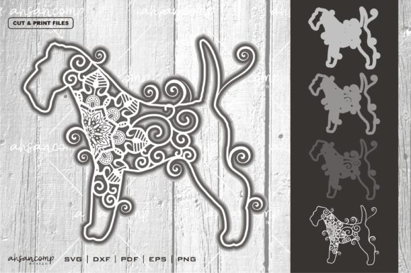 Dog Mandala Vector 3D Layered 3: A Decorative Graphic for Expressive Design Projects