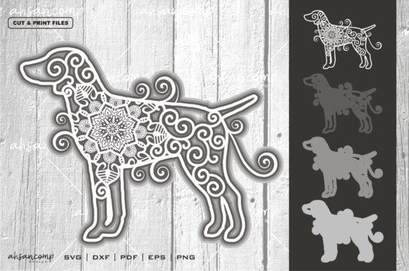 Dog Mandala Vector 4 SVG 3D Layered: A Creative 3D SVG for Shadow Boxes and Brand Storytelling