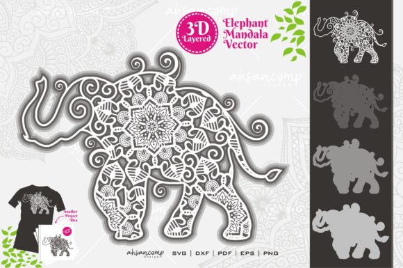 Elephant Mandala 3D SVG: A Layered Design for Modern Branding and Visual Marketing