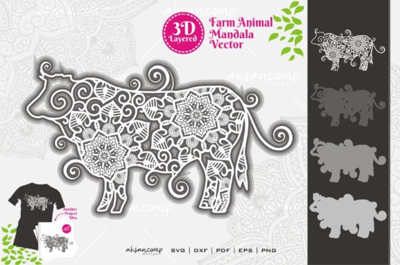 Farm Animal Mandala SVG 3D Layered 1: A Visual Upgrade for Bloggers and Digital Publishers