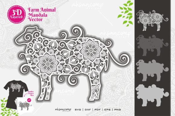 Farm Animal Mandala SVG 3D Layered 13 Review for Real Embroidery Projects