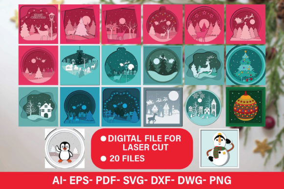 h1>3D Christmas Paper Cut SVG Bundle for Crafts & Graphics Projects