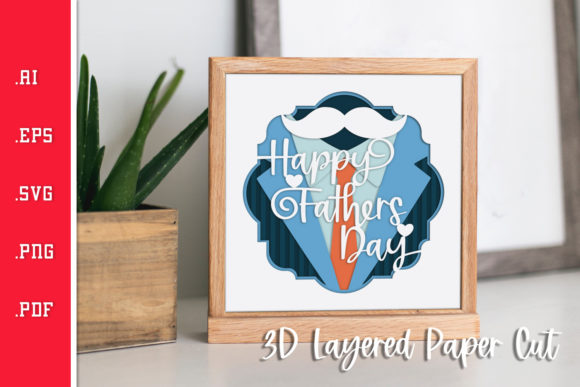 Happy Fathers Day - 3D Layered Paper Cut Review