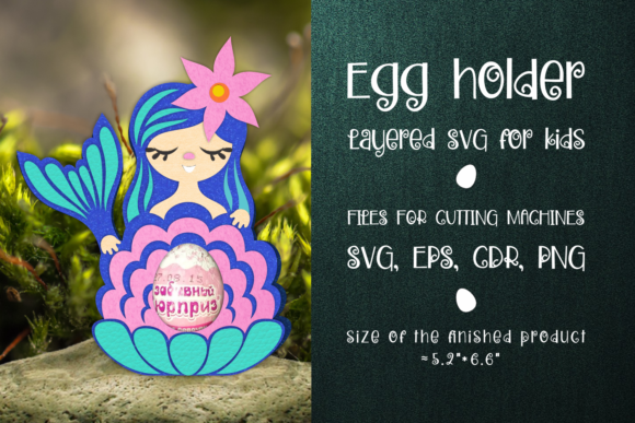 Mermaid - Chocolate Egg Holder 3D: A Fresh 3D SVG Design for Lifestyle & Editorial Blogs