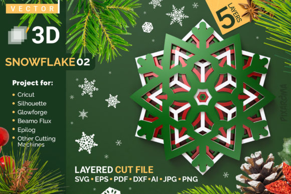 Reviewing the Snowflake 02 3D Layered SVG Cut File for Real-World Graphics and Crafts Publishing