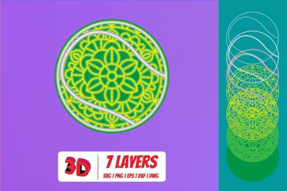 Tennis Ball 3D Layered SVG Cut File – A Dynamic Visual Asset for Creative Publishers